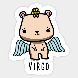 Virgo zodiac teddy bear Sticker